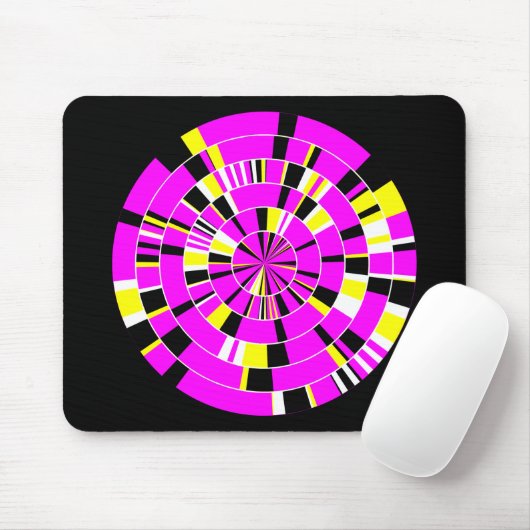 Pi Abstract 02 - op zwart Muismat (Met muis)