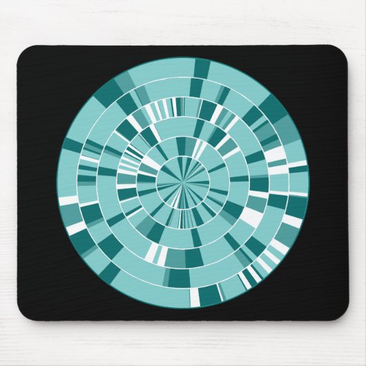 Pi Abstract 05 - op zwart Muismat (Voorkant)