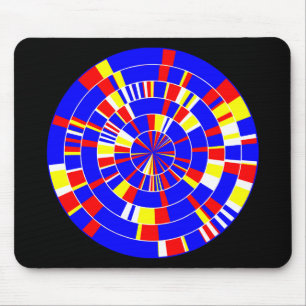 Pi Abstract 08 - op zwart Muismat