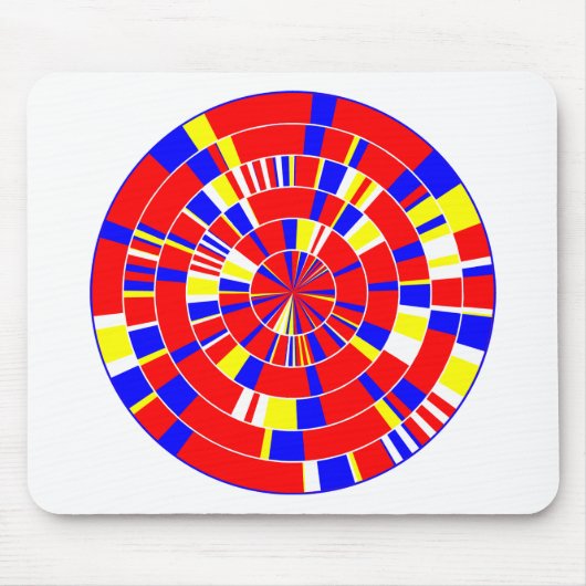 Pi Abstract - Op Wit Muismat (Voorkant)