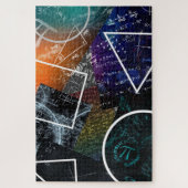 Pi Abstract: wiskundige kunstpuzzel Legpuzzel (Verticaal)