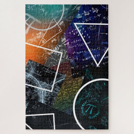 Pi Abstract: wiskundige kunstpuzzel Legpuzzel (Verticaal)