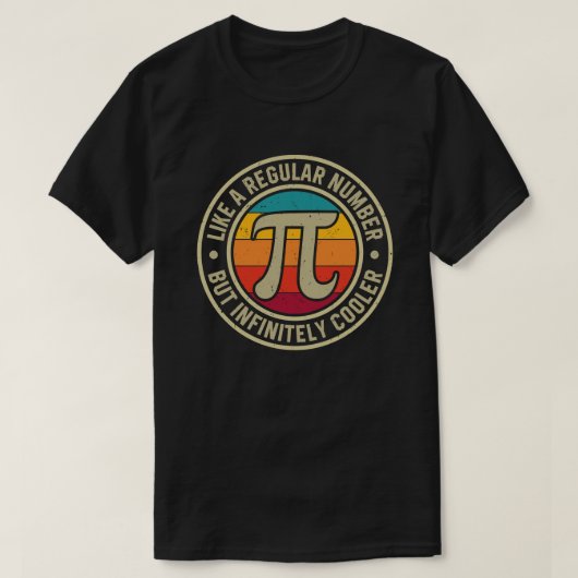 Pi als een normaal getal, maar oneindig veel koele t-shirt (Design voorkant)