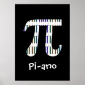 Pi-ano ~ Funny Wiskunde Music Geek Poster (Voorkant)