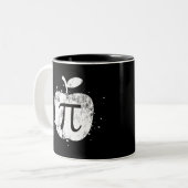 Pi Apple Pie Funny Tweekleurige Koffiemok (Voorkant links)