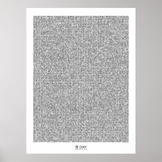 Pi art - Grafische Pi tot op 31.415e decimaal Poster