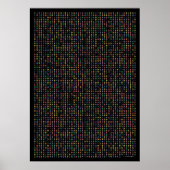 Pi art - Pi tot op 3,141e decimaal Poster (Voorkant)
