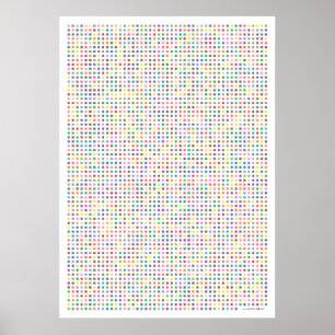 Pi art - Pi tot op 3,141e decimaal Poster