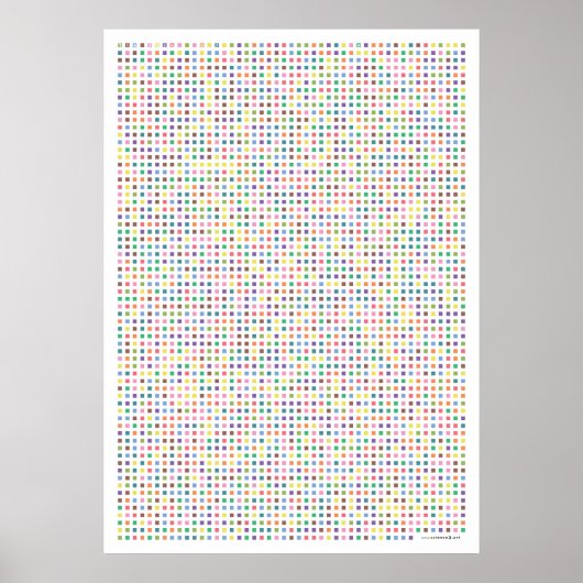 Pi art - Pi tot op 3,141e decimaal Poster (Voorkant)