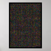 Pi art - Pi tot op 3,141e decimaal Poster (Voorkant)