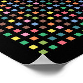 Pi art - Pi tot op 3,141e decimaal Poster (Hoek)