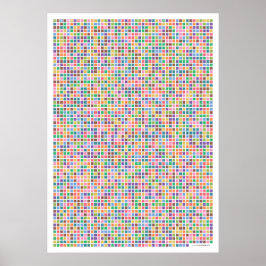 Pi art - Pi tot op 3,141e decimaal Poster