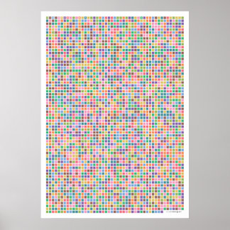 Pi art - Pi tot op 3,141e decimaal Poster
