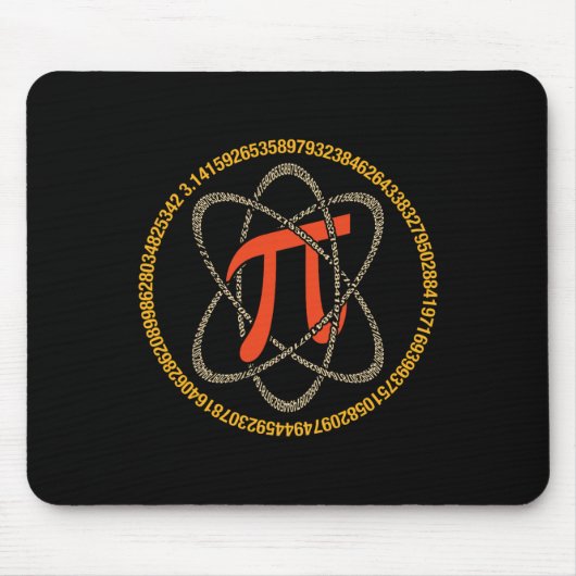 Pi Atom - Pi Dag en Wiskunde Liefhebber Gift Muismat (Voorkant)