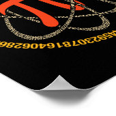 Pi Atom - Pi Dag en Wiskunde Liefhebber Gift Poster (Hoek)