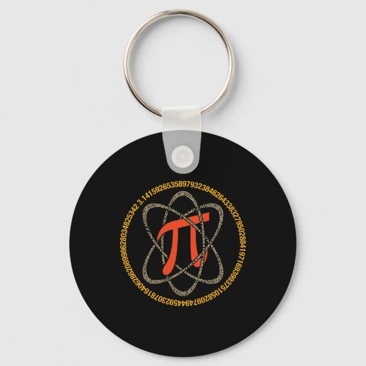 Pi Atom - Pi Dag en Wiskunde Liefhebber Gift Sleutelhanger (Voorkant)