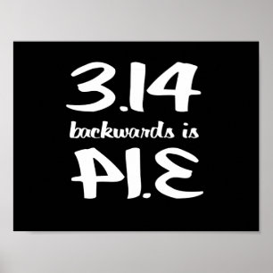 Pi Backwards is Pie Poster