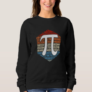 Pi-berekeningsteken Nerd Retro Wiskunde Wiskundig Trui