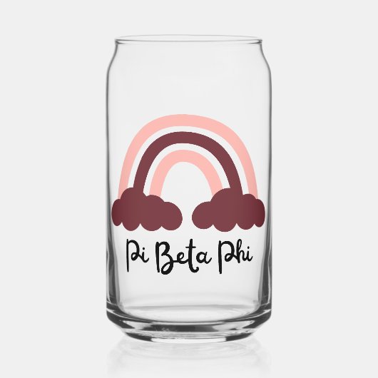 Pi Beta Phi Griekse studentenvereniging rode wijn Blikvorm Glas (Achterkant)