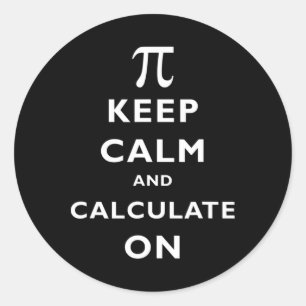 PI Blijf kalm en bereken op PI dag 314 Wiskunde ne Ronde Sticker