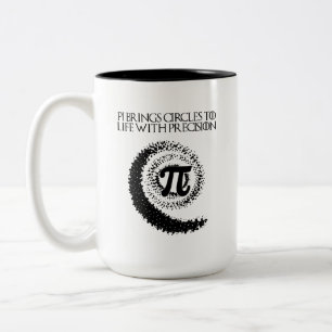 Pi Brengt Cirkels Tot Leven Met Precisie Tweekleurige Koffiemok