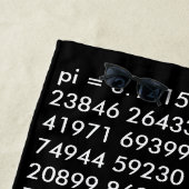 Pi Cijfers Wiskunde Love Black White Typography Nu Strandlaken (In situ)