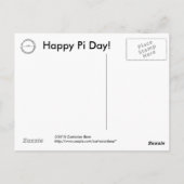 Pi-cirkel Briefkaart (Achterkant)