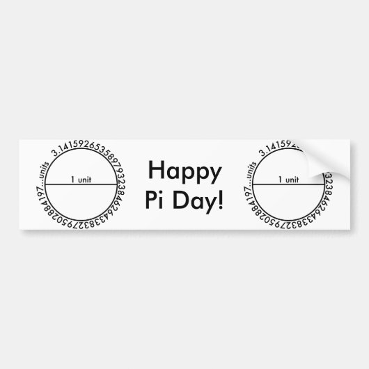 Pi-cirkel Bumpersticker (Voorkant)