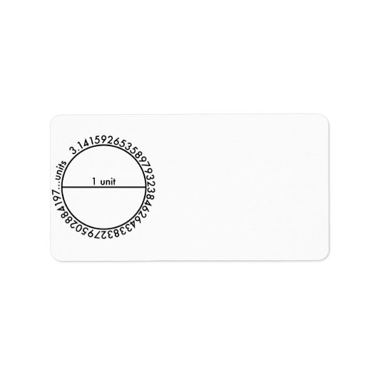 Pi-cirkel Etiket (Voorkant)