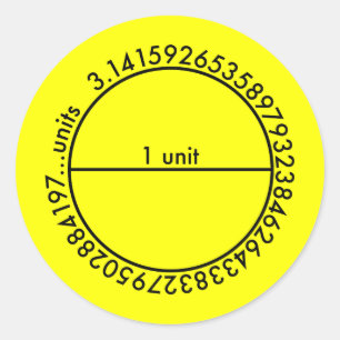 Pi-cirkel Ronde Sticker