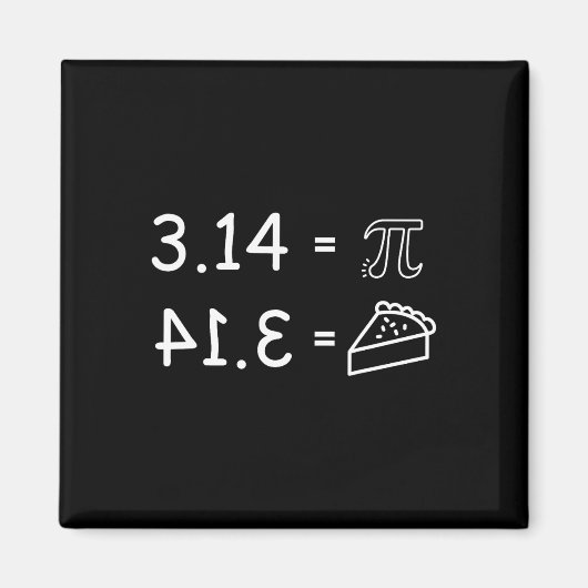 Pi Conspiracy Pie Fun Pi Day Wiskunde Magneet (Voorkant)
