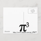 Pi Cubed (PIE CUBED) PI PIE CRUST Briefkaart (Achterkant)
