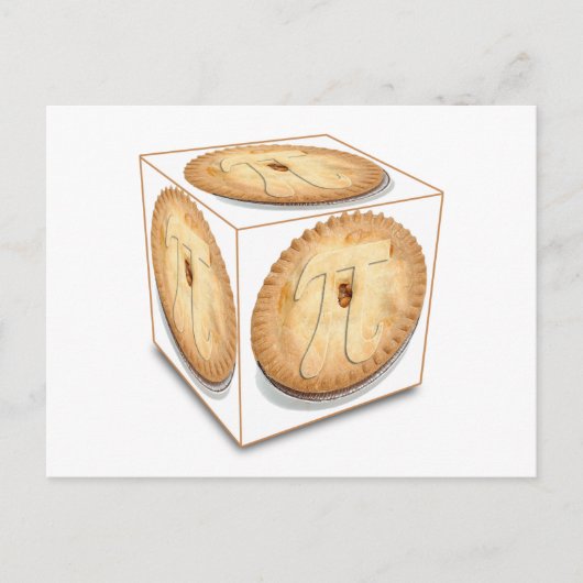 Pi Cubed (PIE CUBED) PI PIE CRUST Briefkaart (Voorkant)