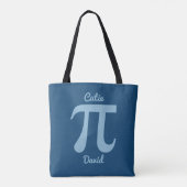 Pi/Cutie Pi aangepaste tekst en kleurtassen Tote Bag (Achterkant)