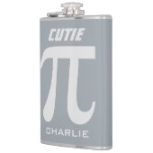 Pi-/Cutie Pie aangepaste monogram-kolf Heupfles (Links)