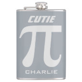 Pi-/Cutie Pie aangepaste monogram-kolf Heupfles (Voorkant)