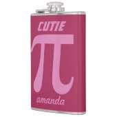 Pi-/Cutie Pie aangepaste monogram-kolf Heupfles (Links)