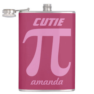 Pi-/Cutie Pie aangepaste monogram-kolf Heupfles
