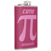 Pi-/Cutie Pie aangepaste monogram-kolf Heupfles (Rechts)