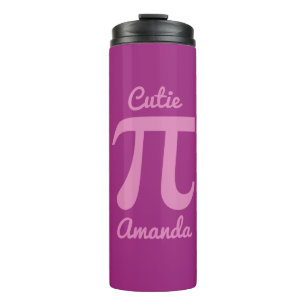 Pi/Cutie Pie aangepaste tekst en kleurtumbler Thermosbeker