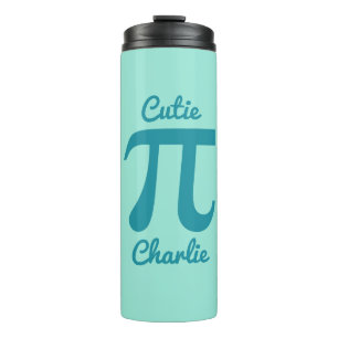 Pi/Cutie Pie aangepaste tekst en kleurtumbler Thermosbeker