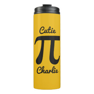 Pi / Cutie Pie aangepaste tekst & kleur tumbler Thermosbeker