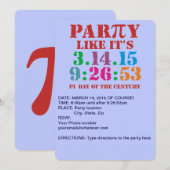 Pi-daagse uitnodiging 2015 partij zoals 3.14.15 9: (Voorkant / Achterkant)