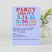 Pi-daagse uitnodiging 2015 partij zoals 3.14.15 9: (Staand voorkant)