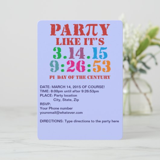 Pi-daagse uitnodiging 2015 partij zoals 3.14.15 9: (Staand voorkant)