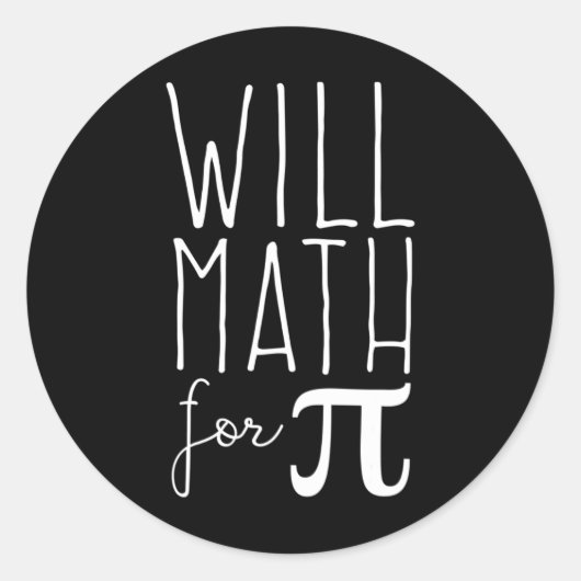 Pi Dag 14 maart Wiskunde minnaar Science Funny 3.1 Ronde Sticker (Voorkant)