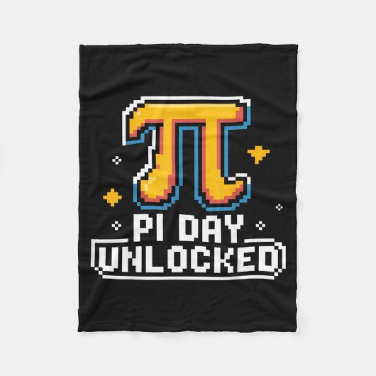 Pi-dag 14 maart Wiskunde Nerd Taart Eten Grappig C Fleece Deken (Voorkant)