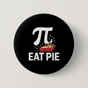 Pi-dag 14 maart Wiskunde Nerd Taart Eten Grappig C Ronde Button 5,7 Cm