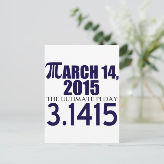 Pi Dag 2015 Briefkaart (Staand voorkant)