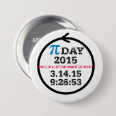 Pi Dag 2015—feestelijke knop Ronde Button 7,6 Cm (Voorkant /achterkant)